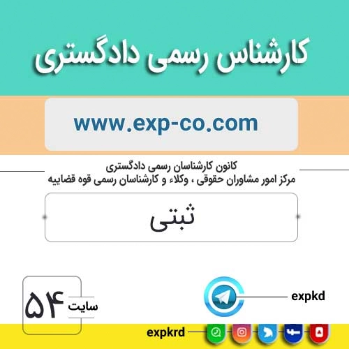 کارشناس رسمی دادگستری رشته امور ثبتی