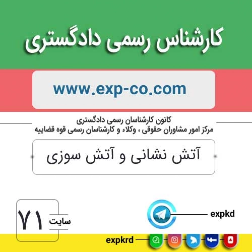 کارشناس رسمی دادگستری رشته امور آتش سوزی و آتش نشانی