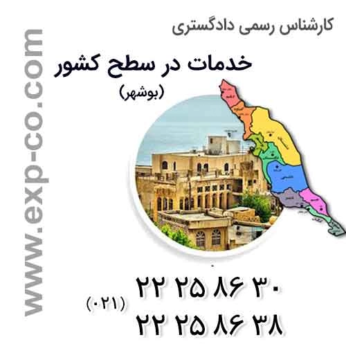 عناوین خدمات گروه کارشناسان رسمی دادگستری | مهندسی راه و ساختمان و نقشه برداری | استان بوشهر